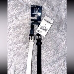 New with Tag 2 I-N-C belts White and Black Size-M